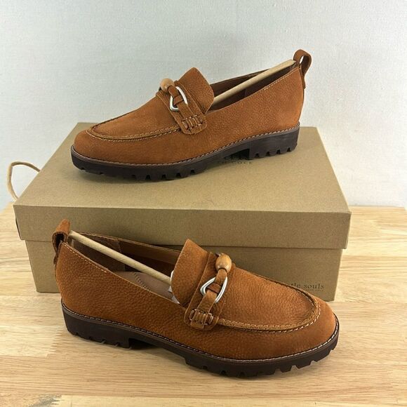 Gentle Souls by Kenneth Cole Eugene Lug Bit Loafer- Cognac- Size 5 M - NIB - Picture 1 of 7